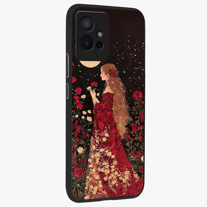 Crimson Dreams Glass Case upright view showcasing dreamy red toned artwork with modern aesthetic style.