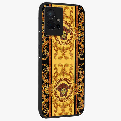 Golden Lotus Glow Glass Case upright view showcasing luminous lotus artwork with peaceful divine theme.