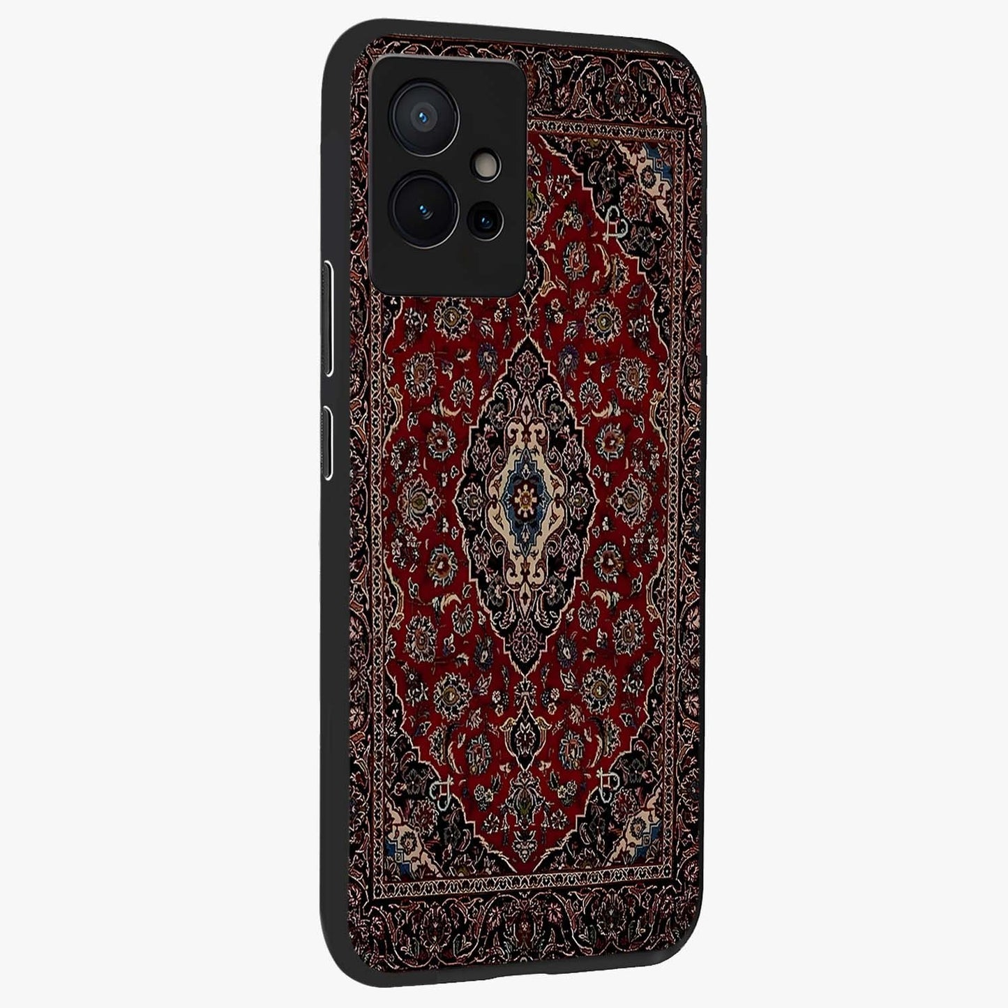 Heritage Carpet Royale Glass Case upright view showcasing detailed ornamental artwork with luxurious traditional theme.