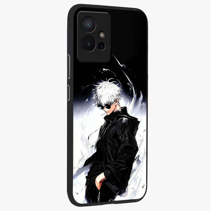 Limitless Shadow King Glass Case upright view showcasing bold shadow warrior artwork with epic fantasy theme.
