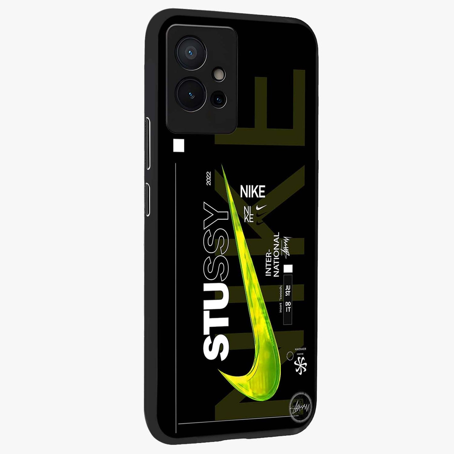 Neon Street Edition Glass Case upright view showcasing colorful neon artwork with modern street culture theme.