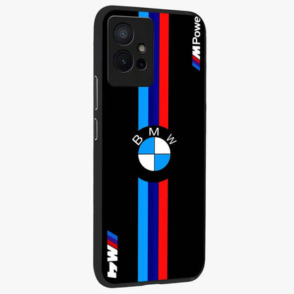 Turbo BMW Beast Glass Case upright view showcasing powerful car artwork with modern motorsport theme.