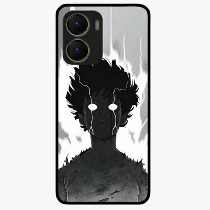 Awakened Inner Rage Glass Case showing flat back view with intense artistic artwork and glossy glass finish.