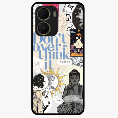 Ethereal Thoughts Glass Case showing flat back view with dreamy artistic artwork and glossy glass finish.