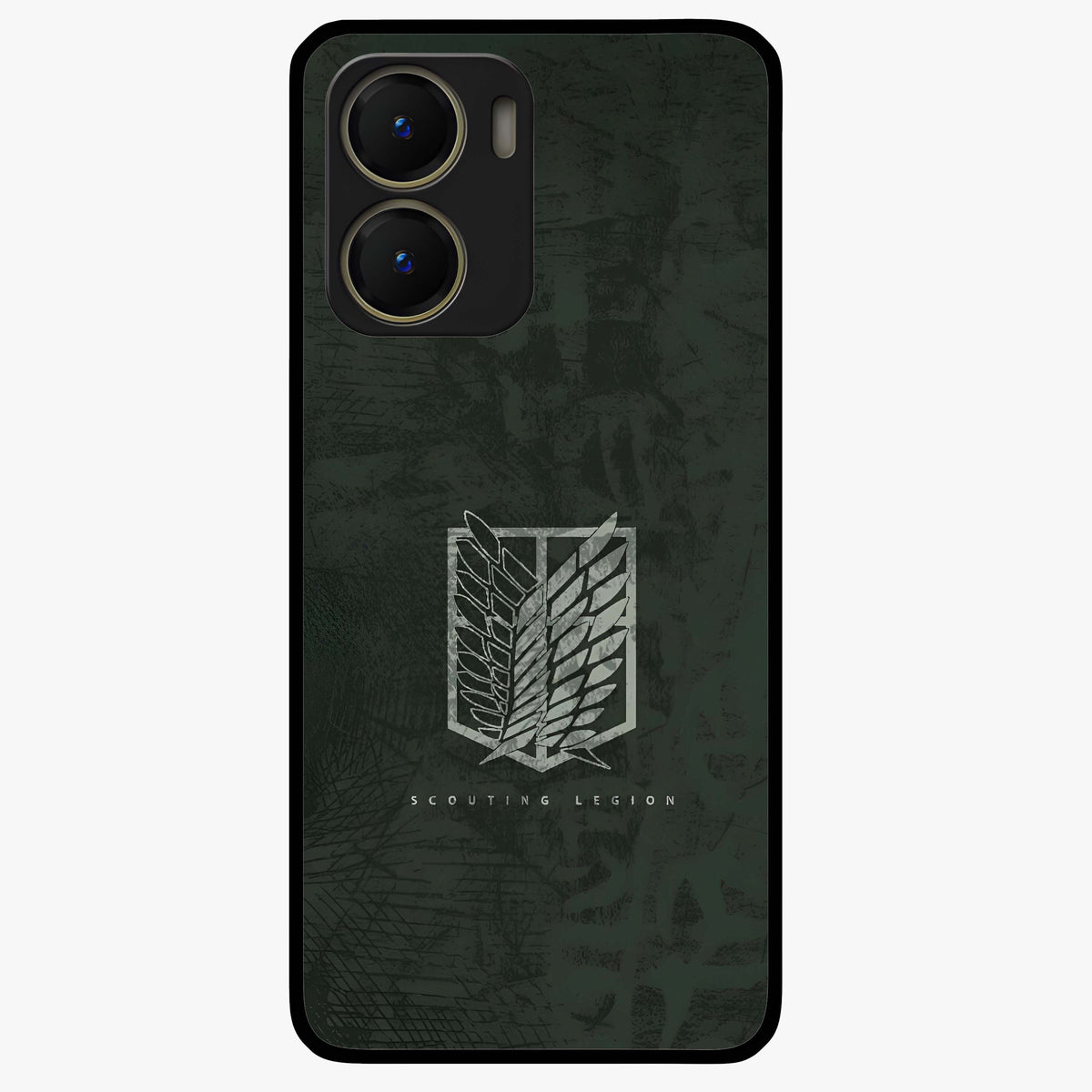 Wings Of Freedom Glass Case showing flat back view with symbolic wings artwork and glossy glass finish.