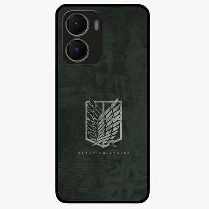 Wings Of Freedom Glass Case showing flat back view with symbolic wings artwork and glossy glass finish.