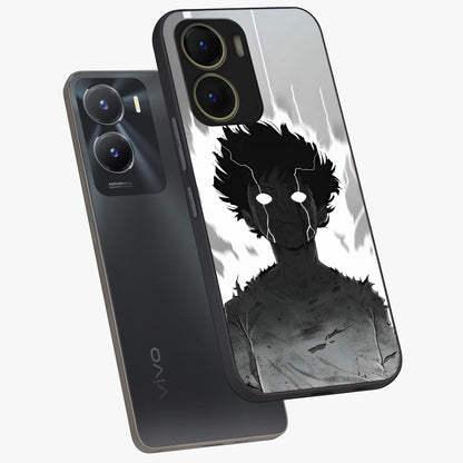 Awakened Inner Rage Glass Case displayed in angled mockup highlighting powerful graphic design and bold artistic theme.