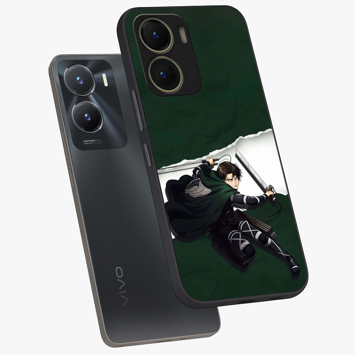 Emerald War Vanguard Glass Case displayed in angled mockup highlighting intense battle inspired design with emerald tone aesthetic.