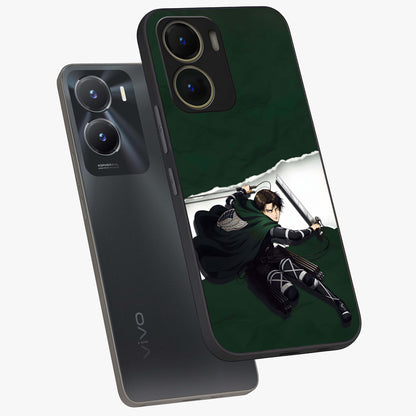 Emerald War Vanguard Glass Case displayed in angled mockup highlighting intense battle inspired design with emerald tone aesthetic.