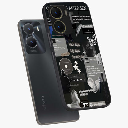 Midnight Love Echo Glass Case displayed in angled mockup highlighting elegant love inspired design with deep aesthetic style.