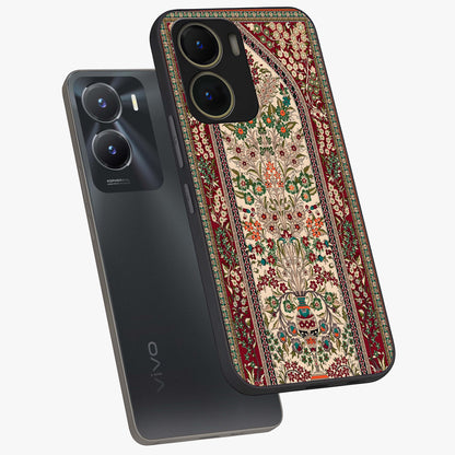Persian Inspired Glass Case displayed in angled mockup highlighting intricate traditional design with elegant cultural aesthetic.