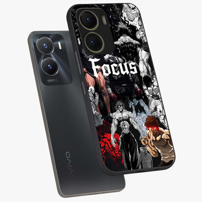 Relentless Power Focus Glass Case displayed in angled mockup highlighting bold statement design with modern aesthetic style.