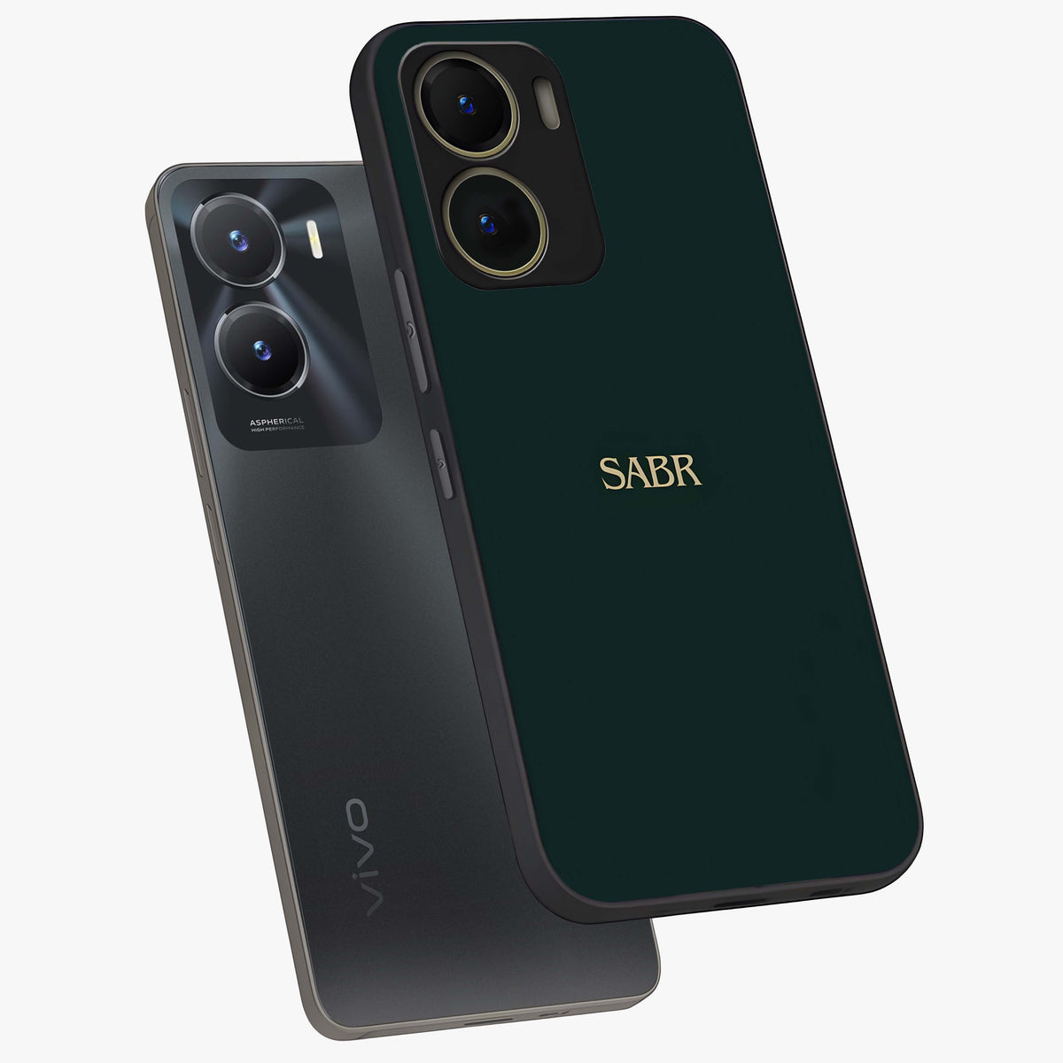 Sabr Minimal Patience Glass Case displayed in angled mockup highlighting simple inspirational design with clean aesthetic style.