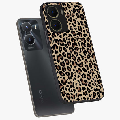 Savage Chic Pattern Glass Case displayed in angled mockup highlighting bold fashion inspired design with chic aesthetic.