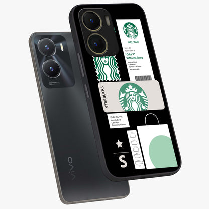 Starbucks Mocha Glass Case displayed in angled mockup highlighting stylish mocha themed design with cozy café aesthetic.