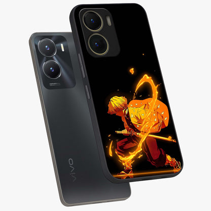 Thunder Flame Execution Glass Case displayed in angled mockup highlighting dramatic fire themed design with intense fantasy aesthetic.