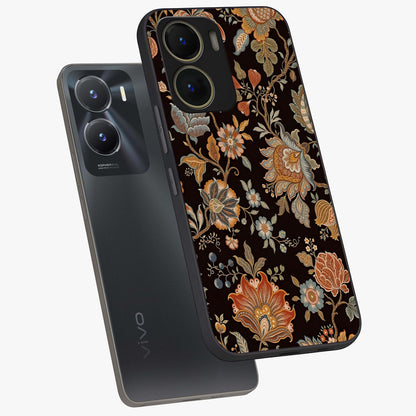 Vintage Floral Dream Glass Case displayed in angled mockup highlighting elegant vintage flower design with soft aesthetic style.