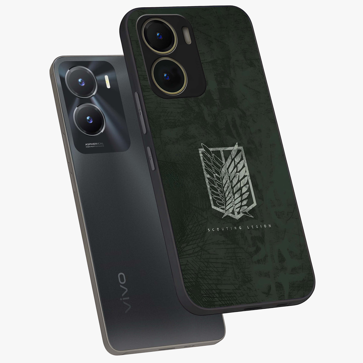 Wings Of Freedom Glass Case displayed in angled mockup highlighting graceful wing design with inspirational aesthetic.