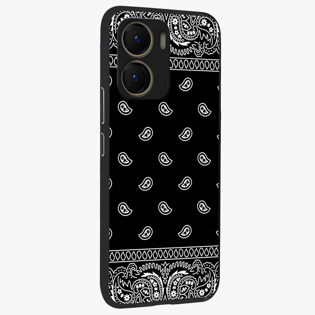 Retro Rebel Threads Glass Case upright view showcasing stylish vintage artwork with bold retro theme.