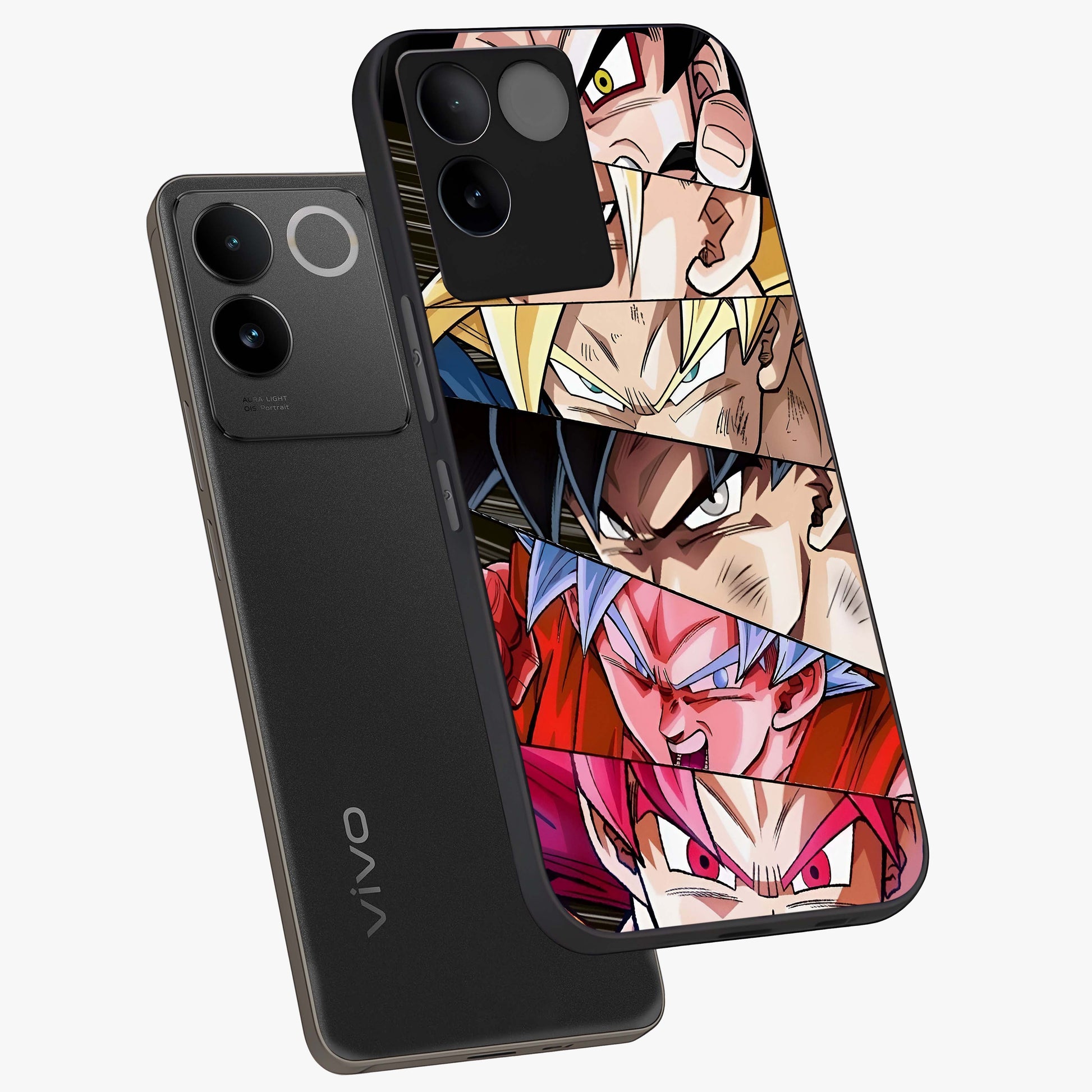 Anime Character Glass Case displayed in angled mockup highlighting colorful anime character illustration.
