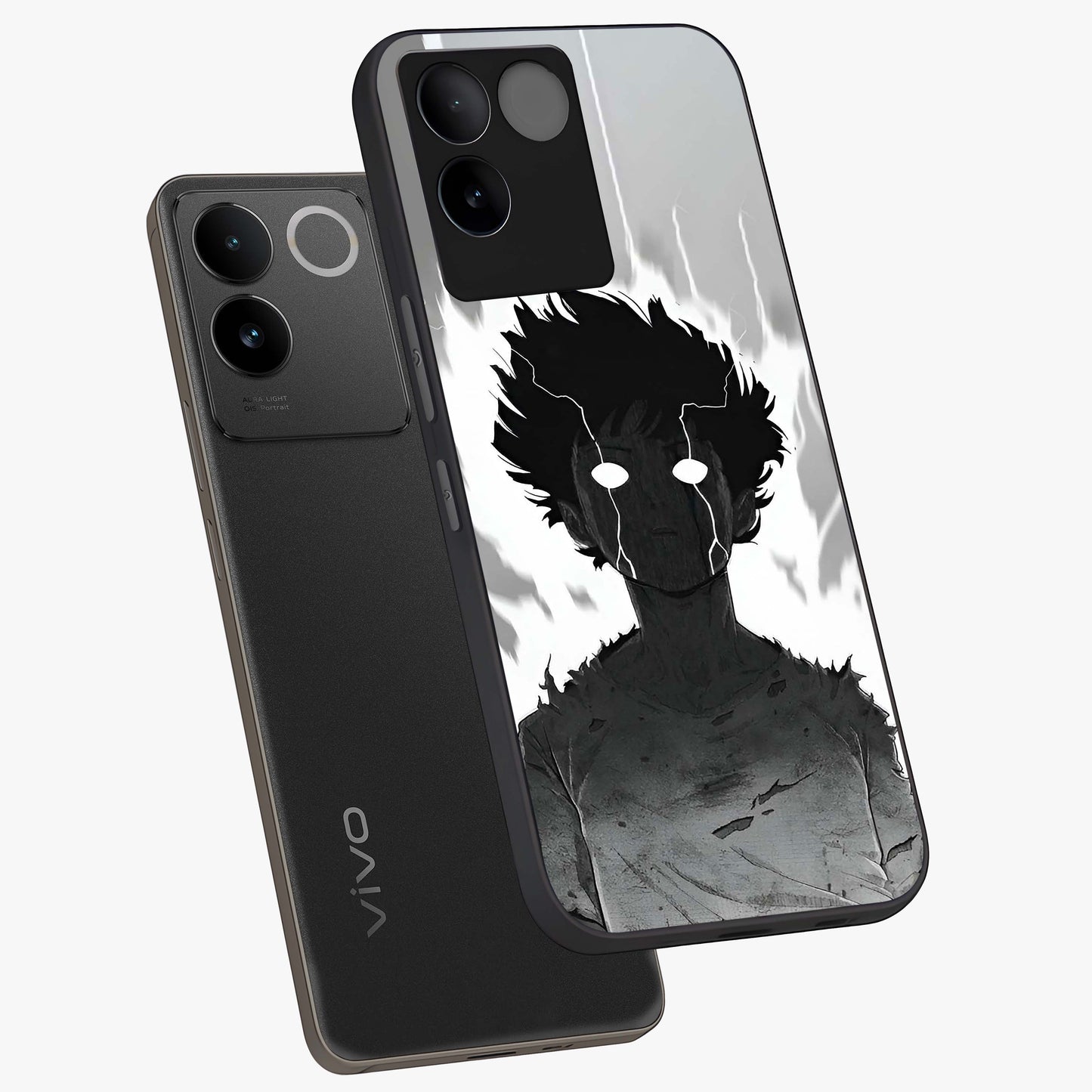 Awakened Inner Rage Glass Case displayed in angled mockup highlighting powerful graphic design and bold artistic theme.