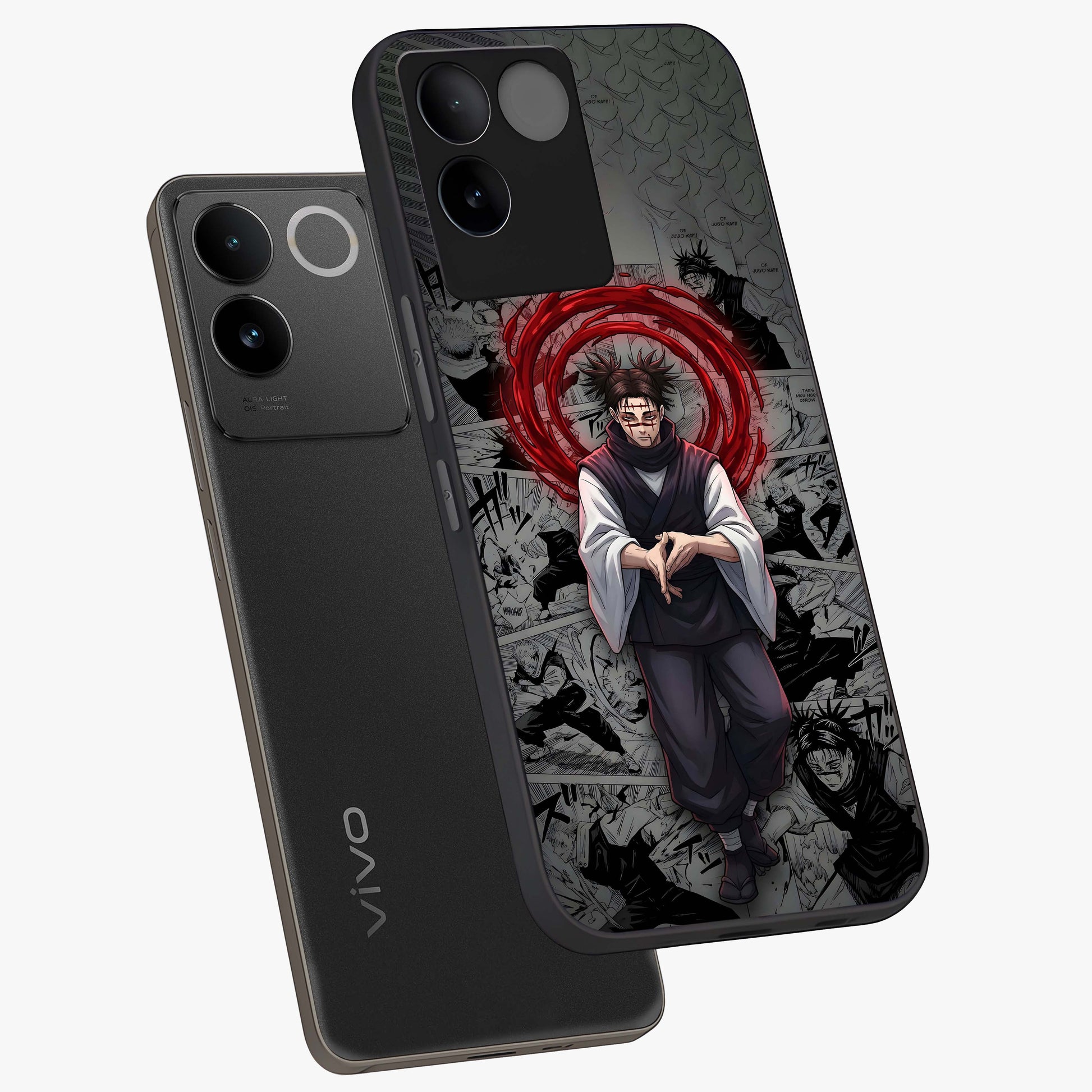 Cursed Ritual Ascension Glass Case displayed in angled mockup highlighting mystical ritual illustration with supernatural aesthetic.