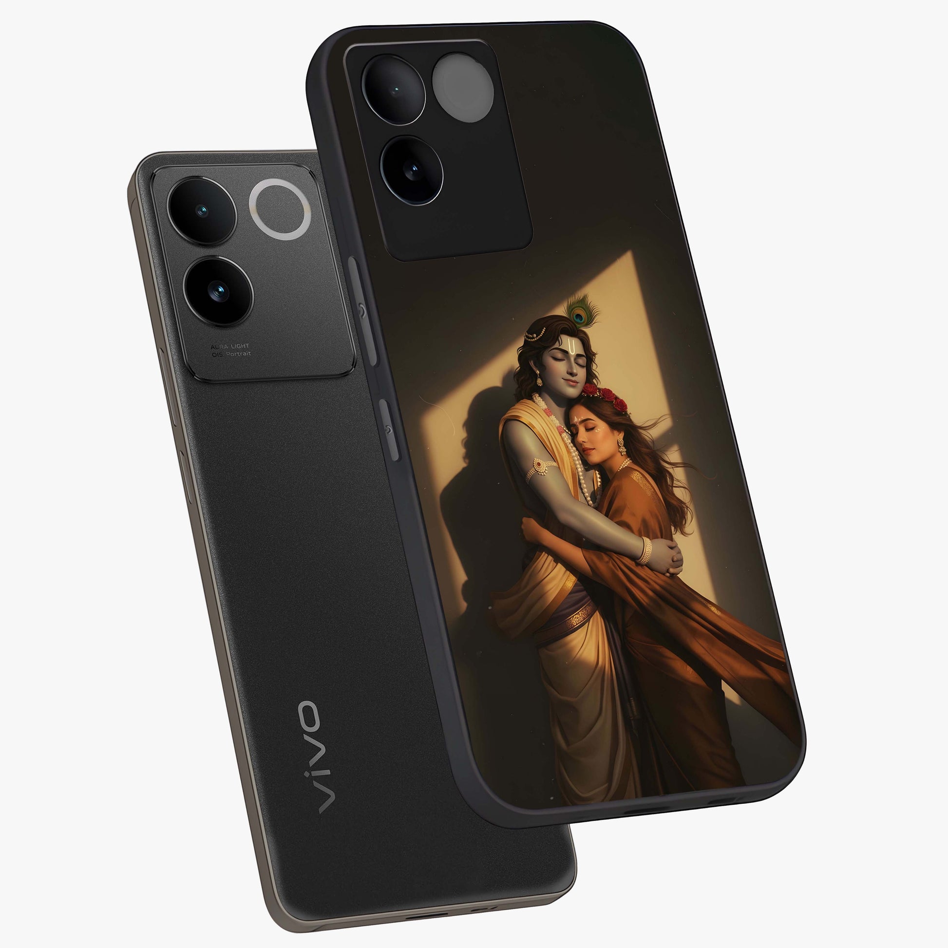 Divine Eternal Love Glass Case displayed in angled mockup highlighting elegant divine inspired design with peaceful aesthetic.