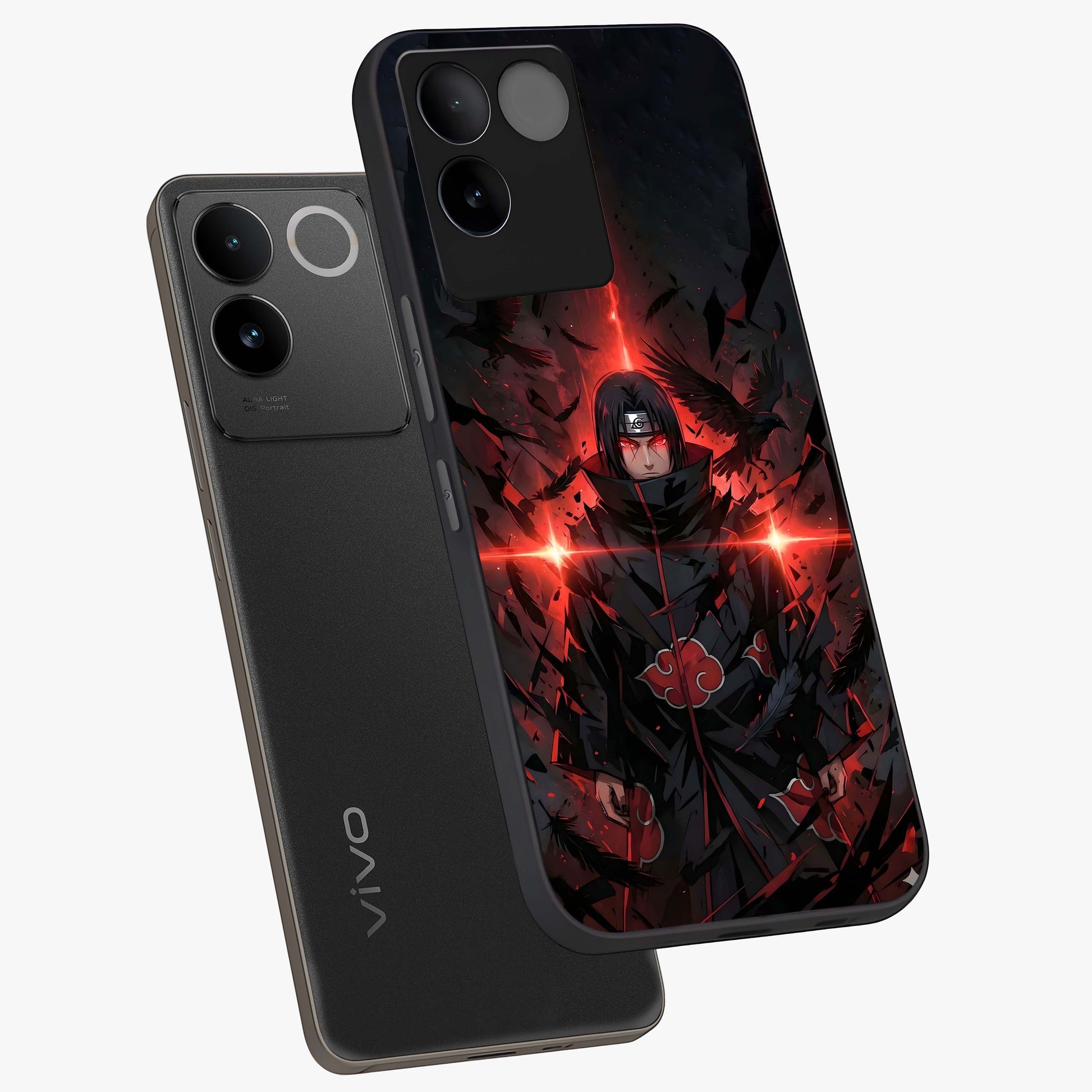 Focused Blade Discipline Glass Case displayed in angled mockup highlighting clean minimal text artwork with modern aesthetic style.