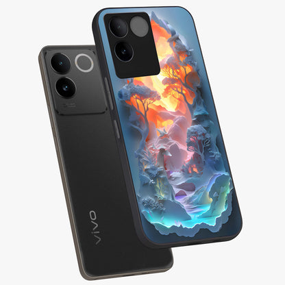 Glow Forest Portal Glass Case displayed in angled mockup highlighting mystical forest design with magical glowing aesthetic.