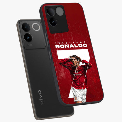 Goal Celebration Legacy Glass Case displayed in angled mockup highlighting energetic sports celebration design with bold athletic theme.