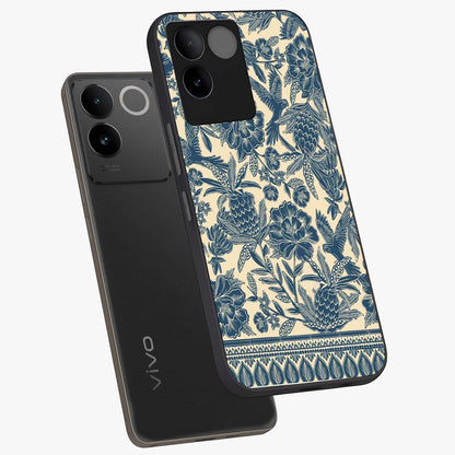 Heirloom Wild Bloom Glass Case displayed in angled mockup highlighting botanical bloom design with classic aesthetic style.