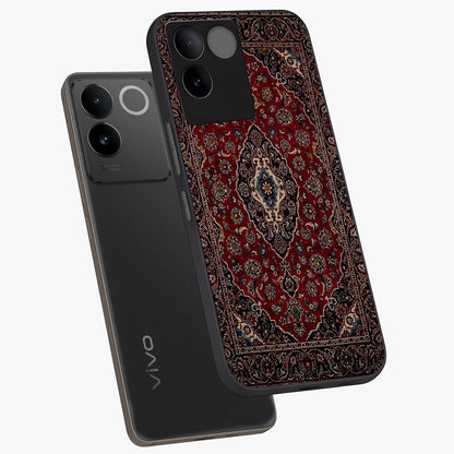 Heritage Carpet Royale Glass Case displayed in angled mockup highlighting intricate royal carpet design with heritage aesthetic.
