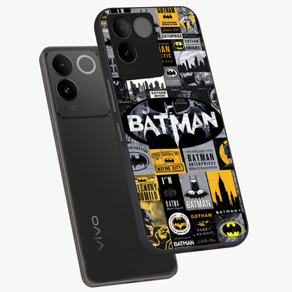 Knight Gotham Rise Glass Case displayed in angled mockup highlighting powerful knight silhouette design with dramatic aesthetic.