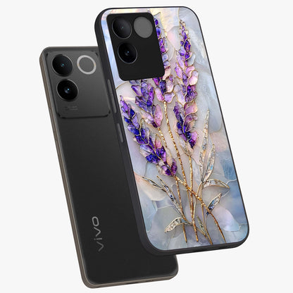 Lavender Dream Glow Glass Case displayed in angled mockup highlighting dreamy purple glow design with soft artistic style.