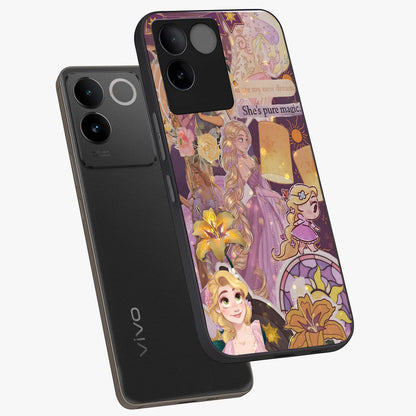 Magical Tangled Dream Glass Case displayed in angled mockup highlighting whimsical fantasy design with magical aesthetic.