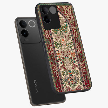 Persian Inspired Glass Case displayed in angled mockup highlighting intricate traditional design with elegant cultural aesthetic.