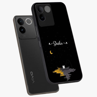 Silent Night Row Glass Case displayed in angled mockup highlighting peaceful evening design with dreamy night aesthetic.