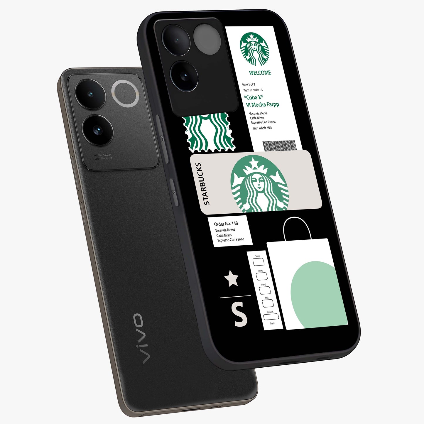 Starbucks Mocha Glass Case displayed in angled mockup highlighting stylish mocha themed design with cozy café aesthetic.