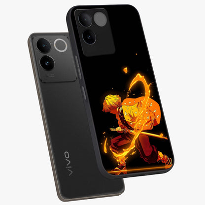 Thunder Flame Execution Glass Case displayed in angled mockup highlighting dramatic fire themed design with intense fantasy aesthetic.