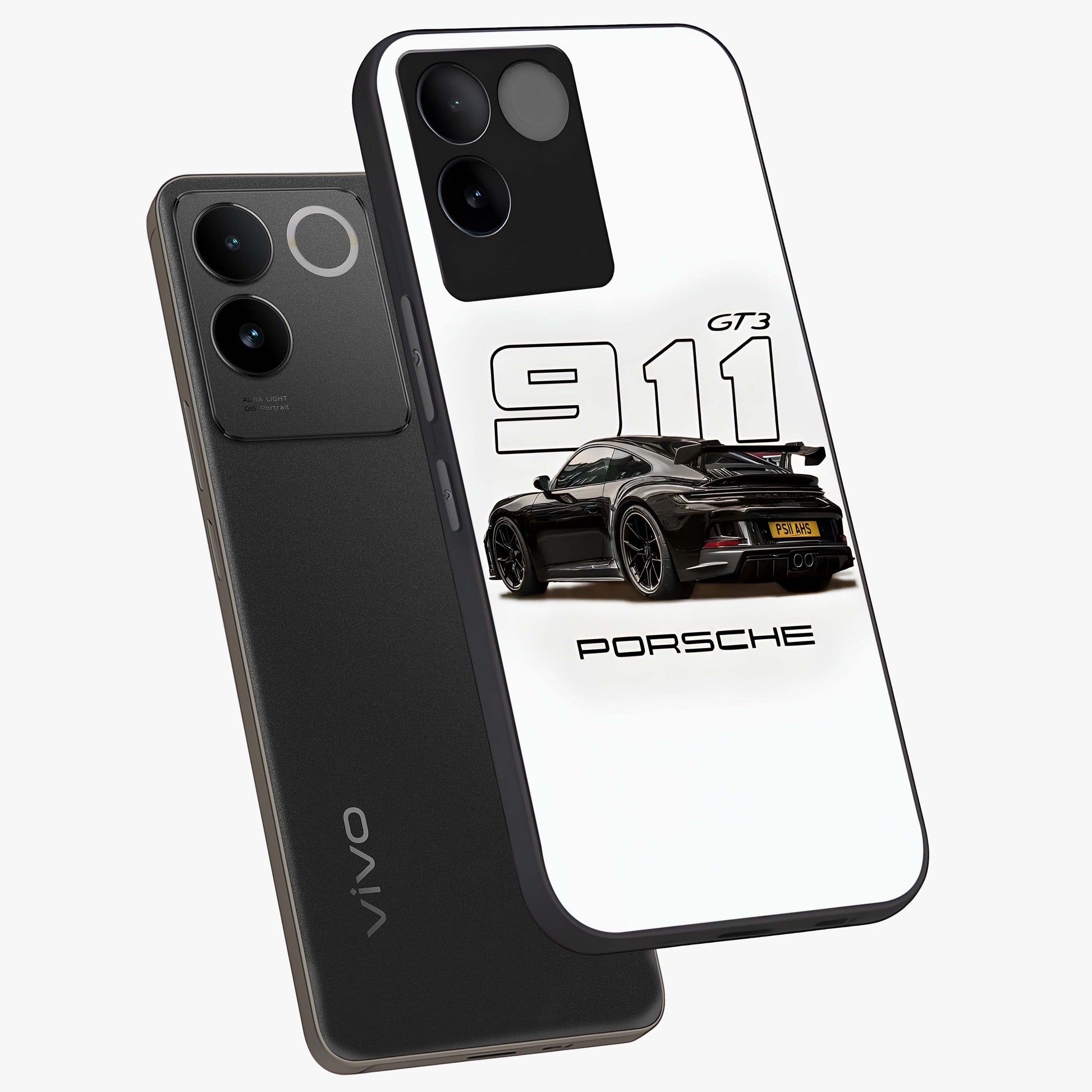 Turbo Legacy Icon Glass Case displayed in angled mockup highlighting dynamic automotive design with performance aesthetic.