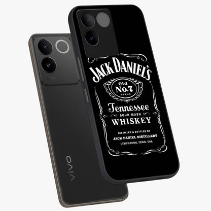 Vintage Whiskey Heritage Glass Case displayed in angled mockup highlighting retro beverage themed design with heritage aesthetic.