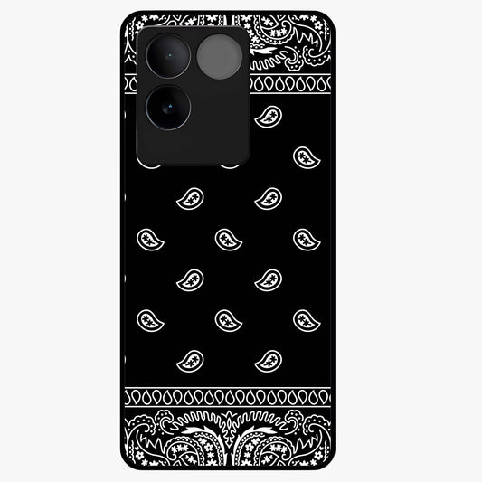 Retro Rebel Threads Glass Case showing flat back view with vintage street style artwork and glossy glass finish.