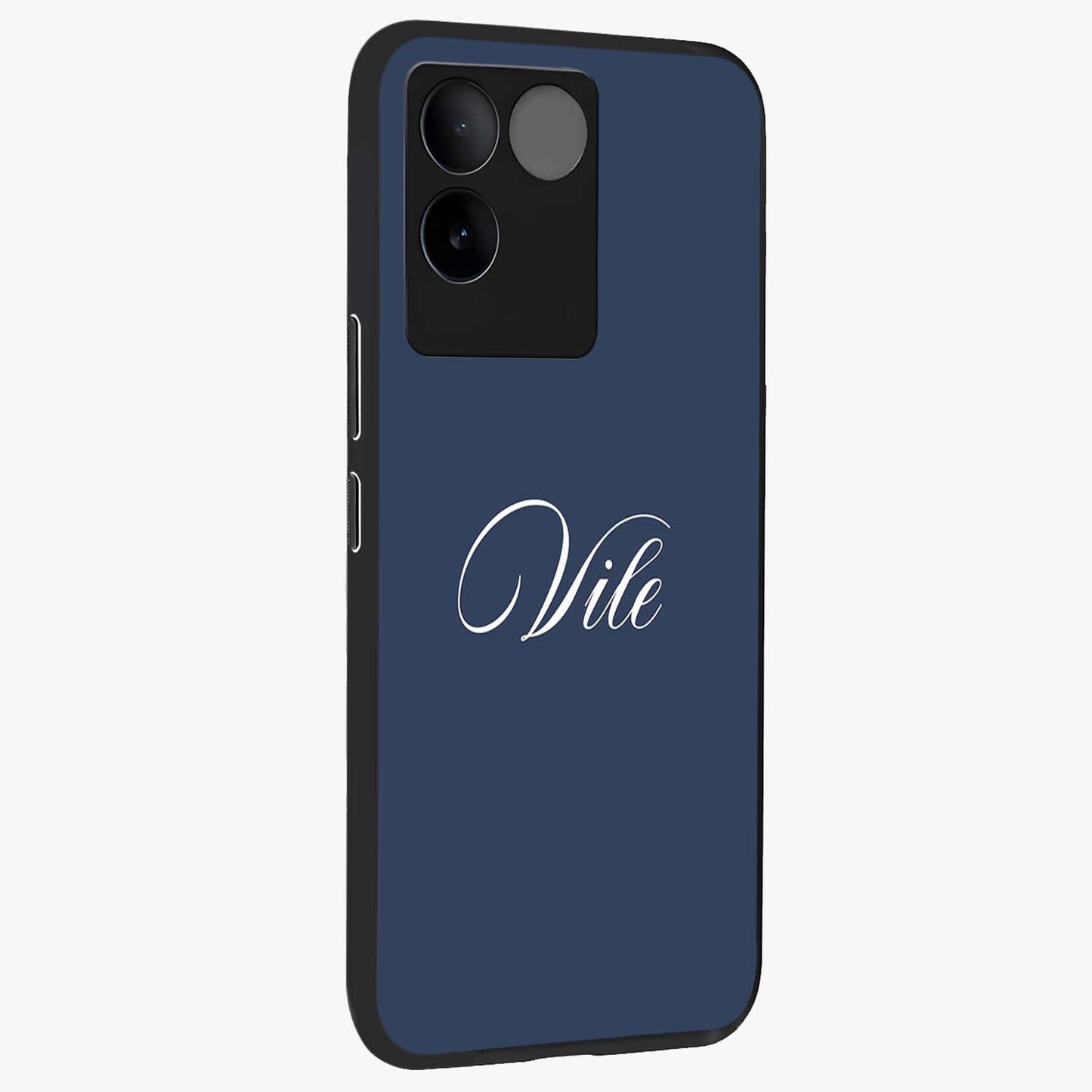 Blue Vintage Floral Pattern Glass Case displayed in angled mockup highlighting classic blue floral pattern and retro aesthetic design.
