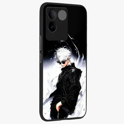 Limitless Shadow King Glass Case upright view showcasing bold shadow warrior artwork with epic fantasy theme.