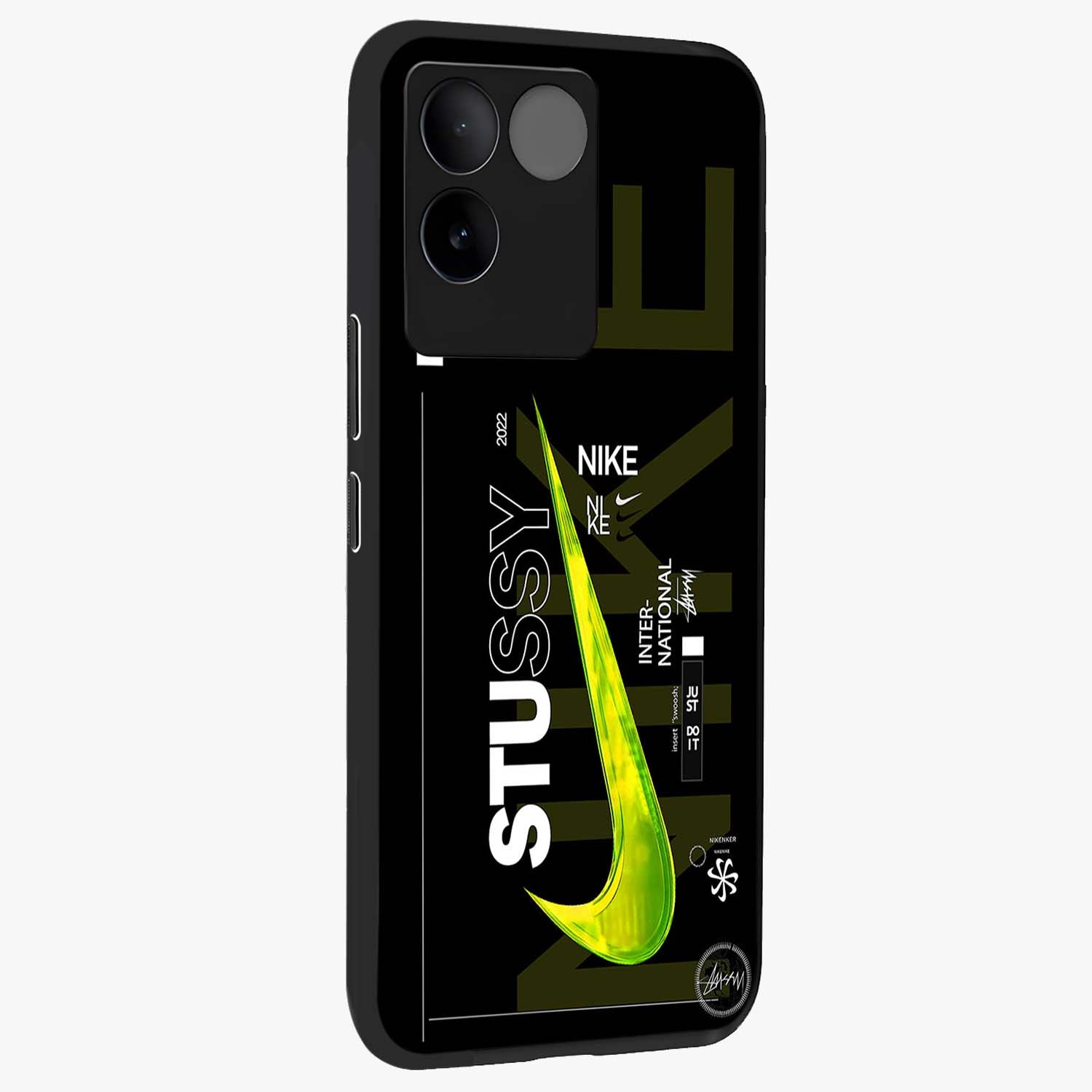 Neon Street Edition Glass Case upright view showcasing colorful neon artwork with modern street culture theme.