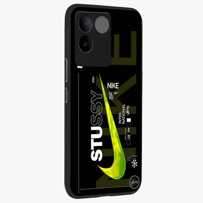 Neon Street Edition Glass Case upright view showcasing colorful neon artwork with modern street culture theme.