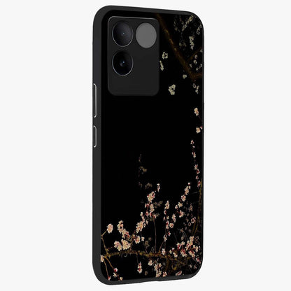 Petal Moon Light With Custom Name Glass Case upright view showcasing elegant floral moon artwork with personalized aesthetic.