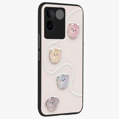 Puffy Face Parade Glass Case upright view showcasing adorable character artwork with cheerful animated theme.