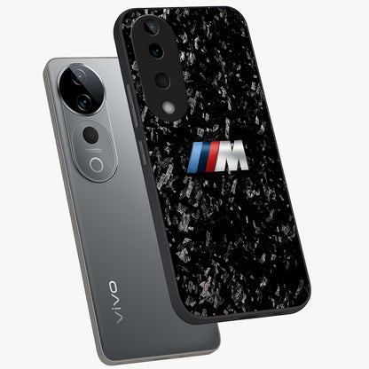Carbon Speed Mark Glass Case displayed in angled mockup highlighting racing inspired carbon design and sleek aesthetic style.