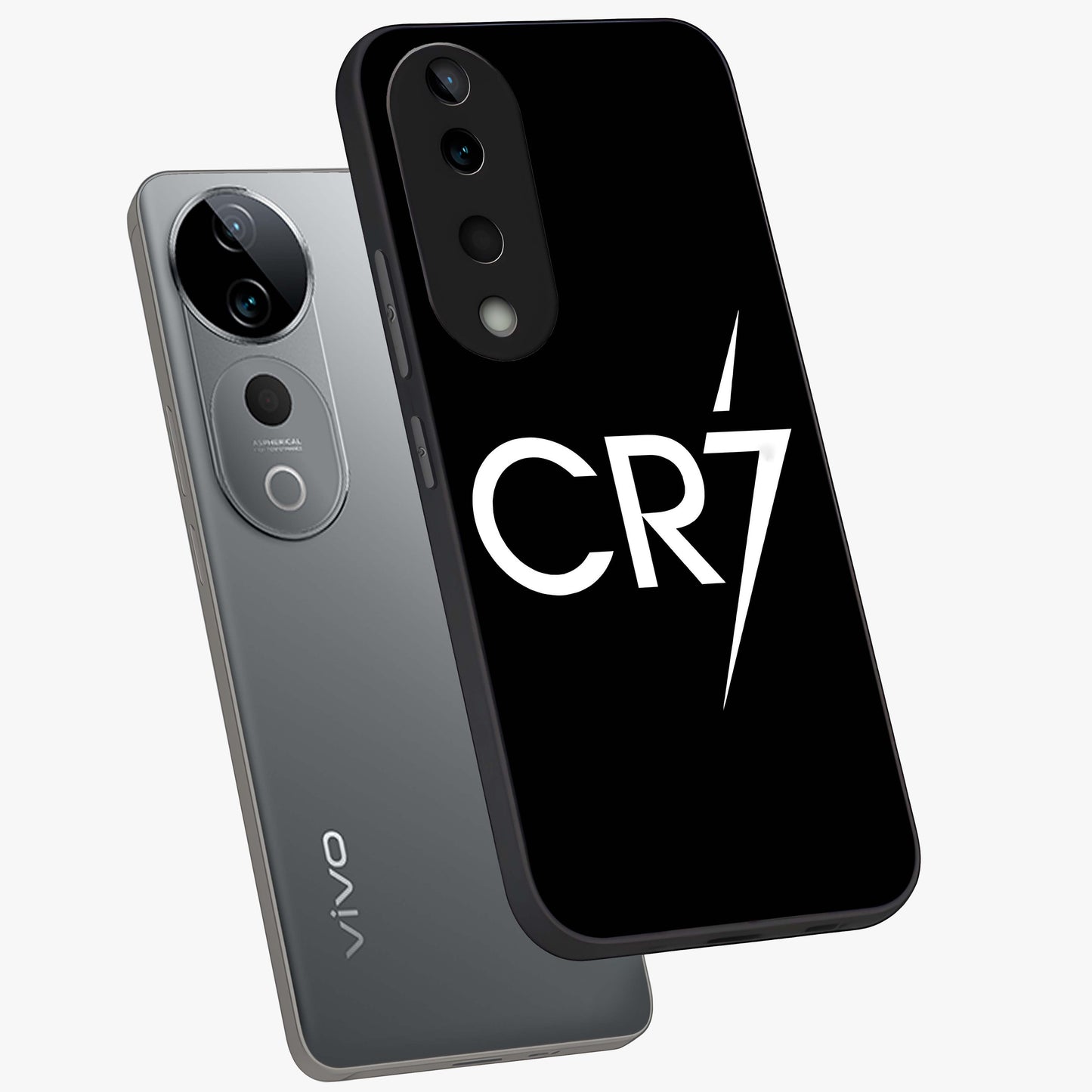 Cr7 Elite Strike Glass Case displayed in angled mockup highlighting powerful sports graphic with bold athletic theme.